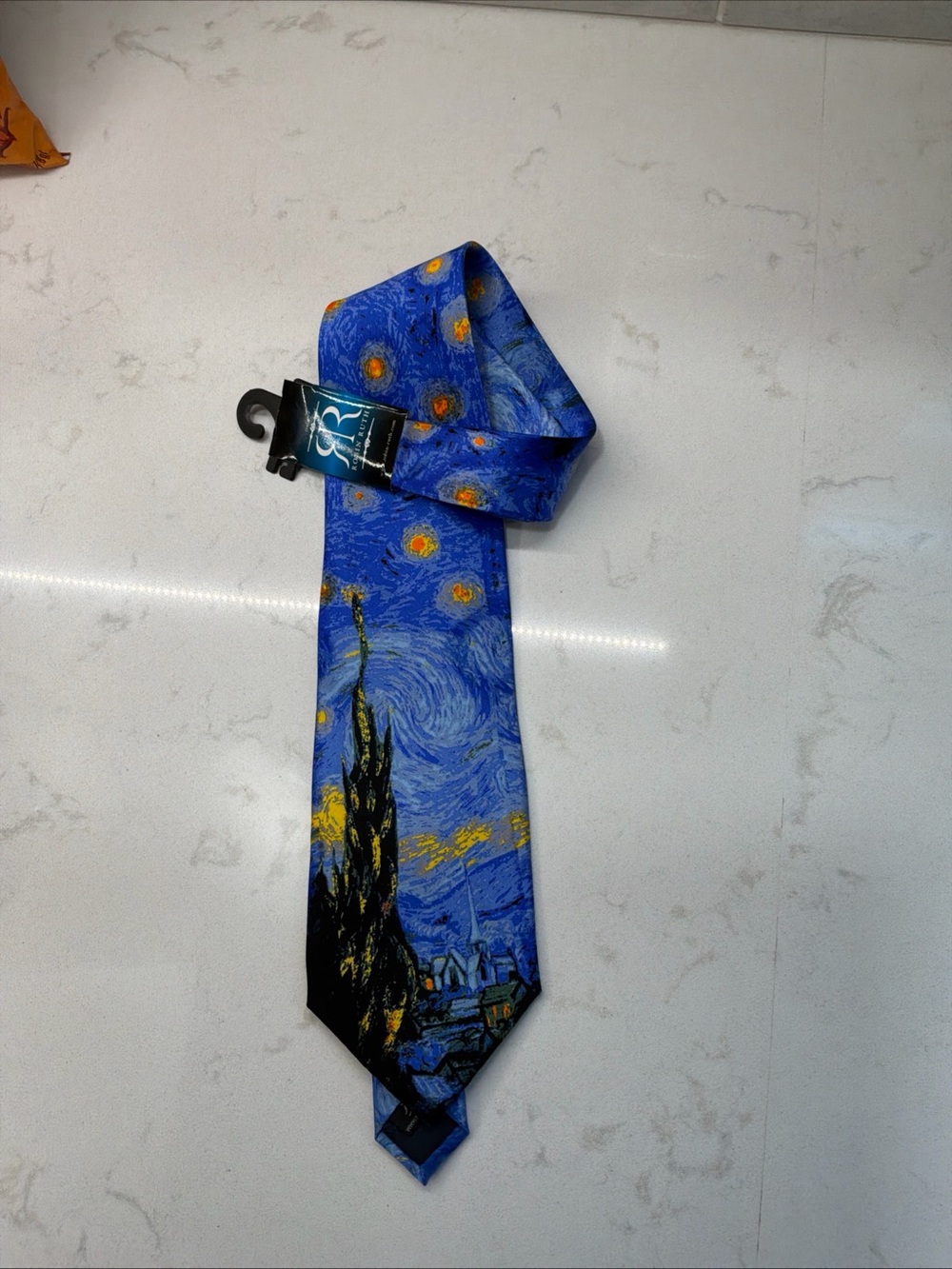 NWT Robin Ruth Starry Night Neck Tie Van Gogh Necktie Mens 100% Silk
